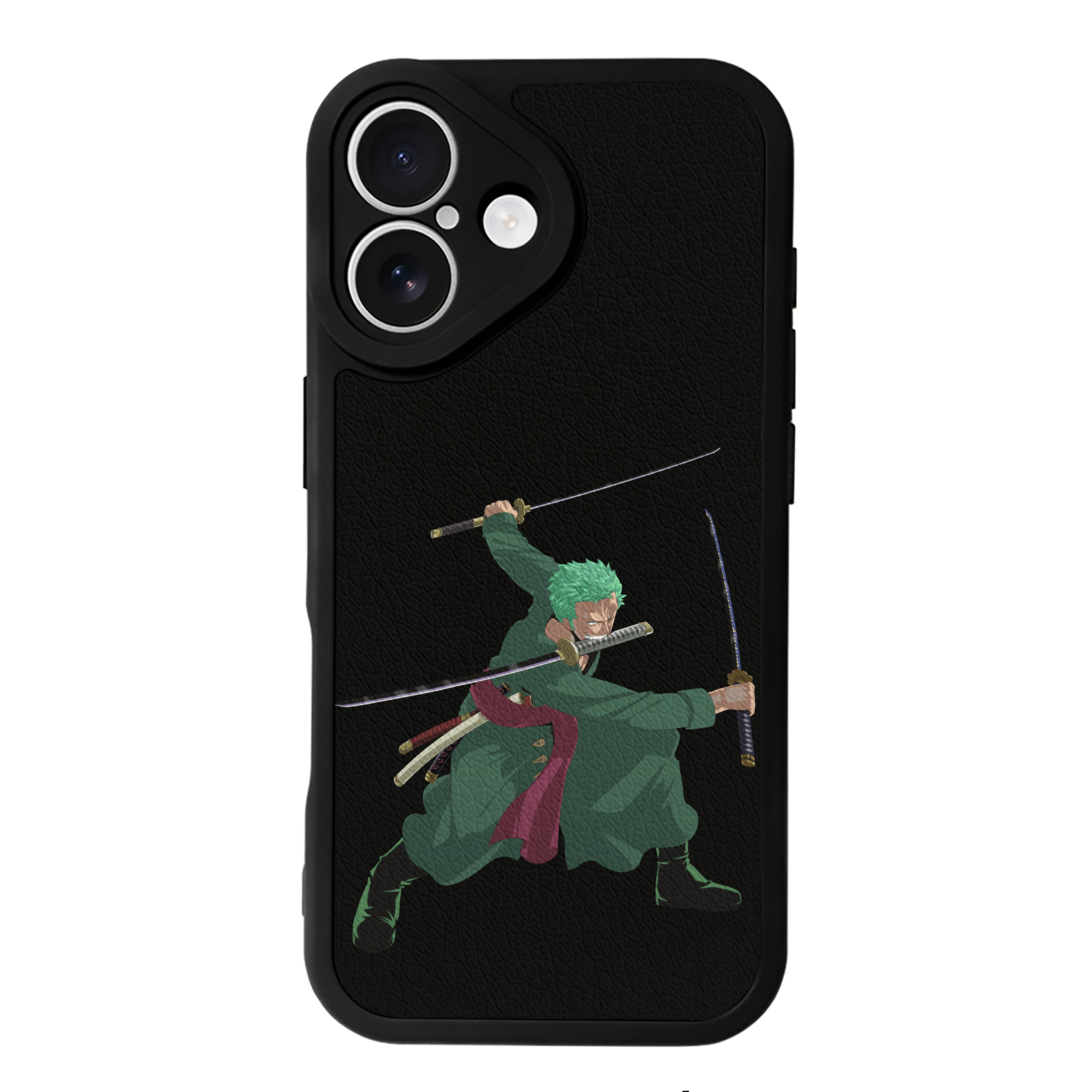 （画像用） ワンピース ロロノア・ゾロ ONE PIECE Roronoa Zoro 【iPhone 16シリーズ対応】シリコンスマホケース（レザー調） 材質：シリコン